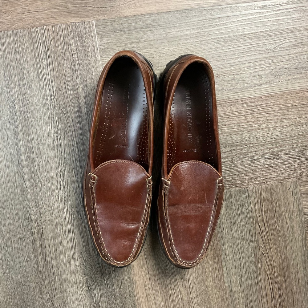 Allen Edmonds Boulder Venetian Leather Driving Loafers Mens 11.5 B USA Brown